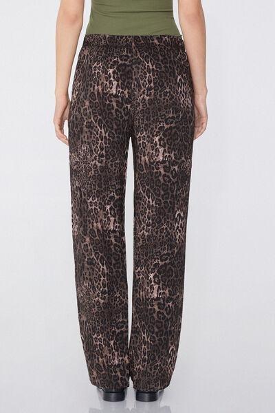 Multicolour Printed Straight-Cut Trousers, 5701_910W, large image number 2