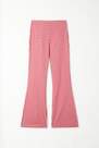Tezenis - Red Crinkle-Effect Flared Trousers