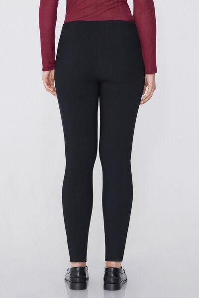 Black Stretch Leggings, Black, medium