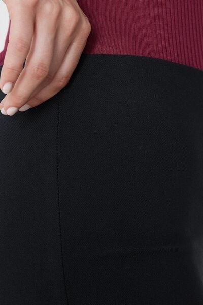 Black Stretch Leggings, Black, large image number 3