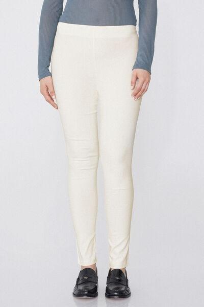 White Stretch Leggings, , large image number 0