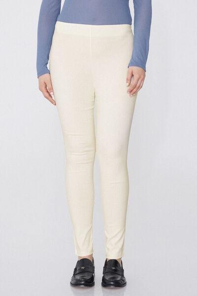 White Stretch Leggings, , large image number 0