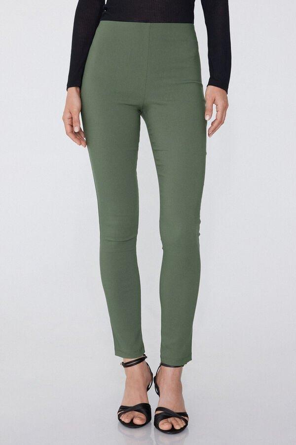 Green Stretch Leggings, , medium