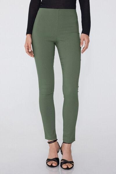 Green Stretch Leggings, , large image number 1