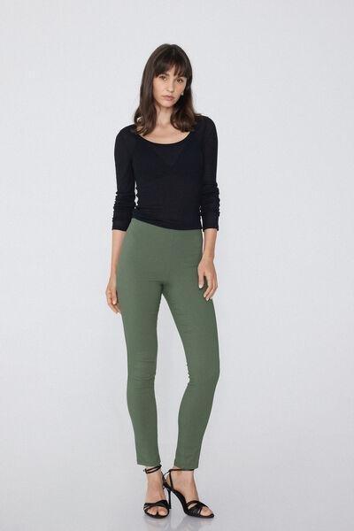 Green Stretch Leggings, , large image number 3