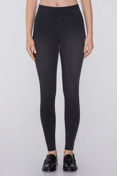 BLACK DENIM Soft Flex Denim Leggings, , large image number 0
