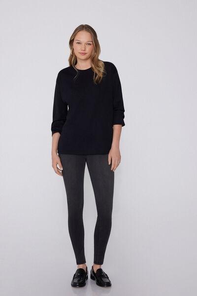 BLACK DENIM Soft Flex Denim Leggings, , large image number 1