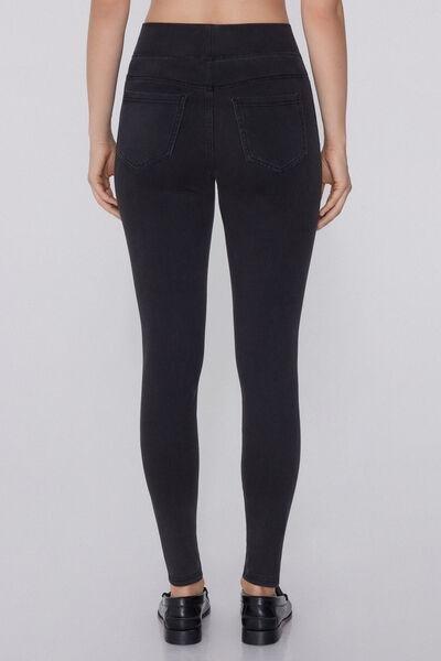 BLACK DENIM Soft Flex Denim Leggings, , large image number 2