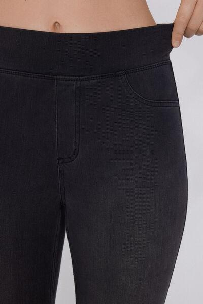 BLACK DENIM Soft Flex Denim Leggings, , large image number 3