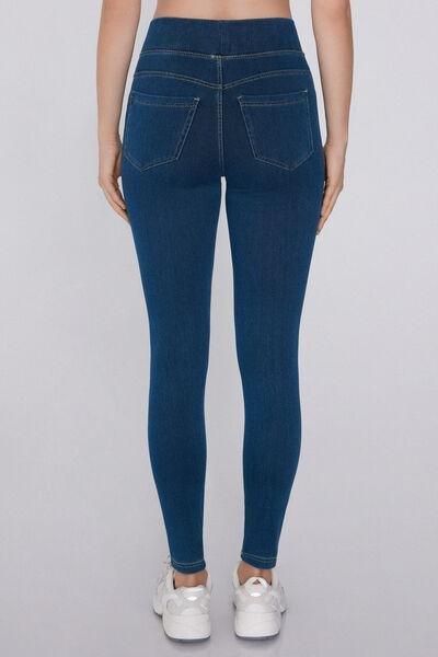 Blue Soft Flex Denim Leggings, , large image number 2