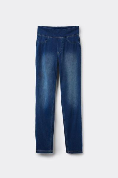 Blue Soft Flex Denim Leggings, , large image number 4