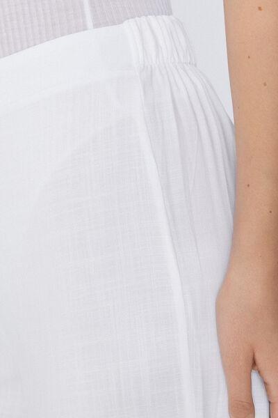White Long Brushed Fabric Palazzo Pants, , large image number 3