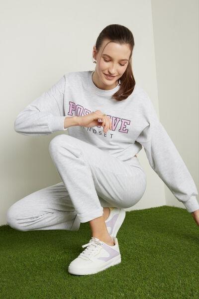 Grey Welt Pockets Fleece Trousers, 5701_9288, large image number 1
