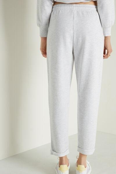 Grey Welt Pockets Fleece Trousers, 5701_9288, large image number 2