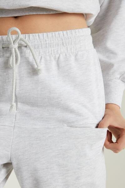Grey Welt Pockets Fleece Trousers, 5701_9288, large image number 3