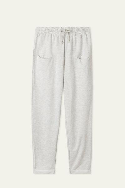 Grey Welt Pockets Fleece Trousers, 5701_9288, large image number 4