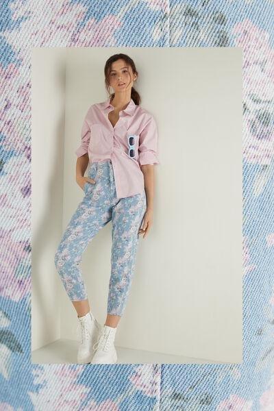 Blue High-Waisted Baggy Jeans, 5701_625U, large image number 0
