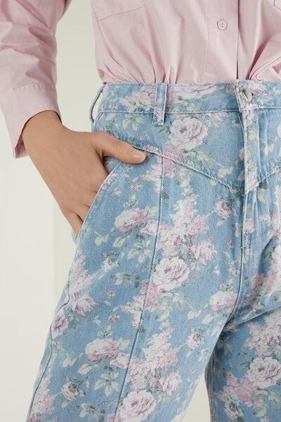 Blue High-Waisted Baggy Jeans, 5701_625U, large image number 3