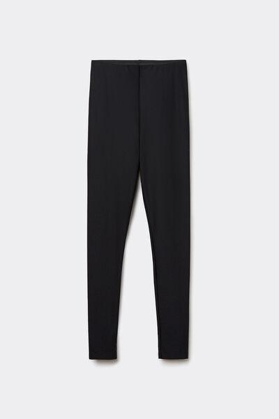 Black High-Waisted Shiny Leggings, , large image number 4