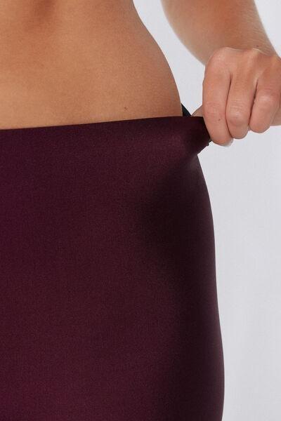 Burgundy High-Waisted Shiny Leggings, 5701_095Y, large image number 3