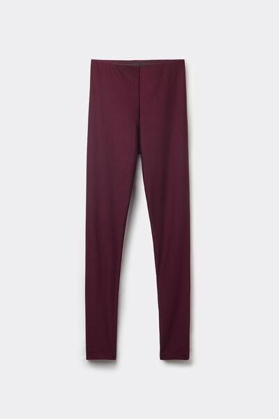 Burgundy High-Waisted Shiny Leggings, 5701_095Y, large image number 4