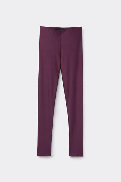 Burgundy Shiny Microfibre Leggings, 5701_726Y, large image number 4