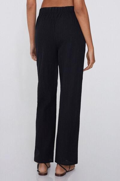 Black Canvas Trousers, , large image number 2