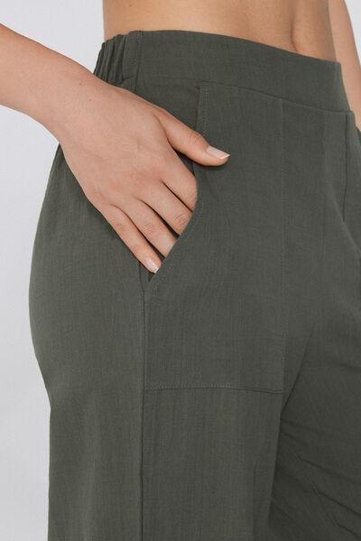 Green Canvas Trousers, , large image number 3