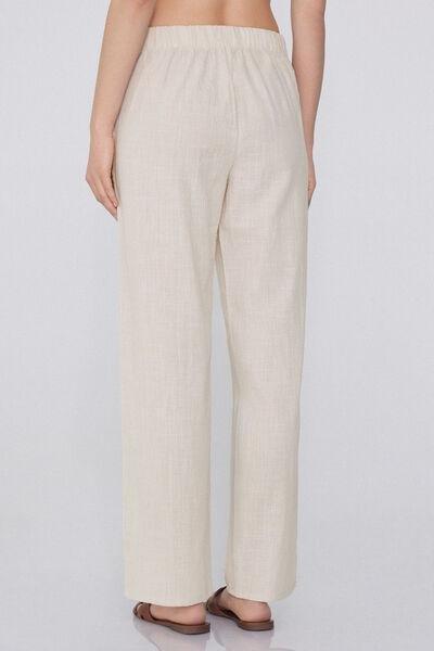 Ecru Canvas Trousers, , large image number 2