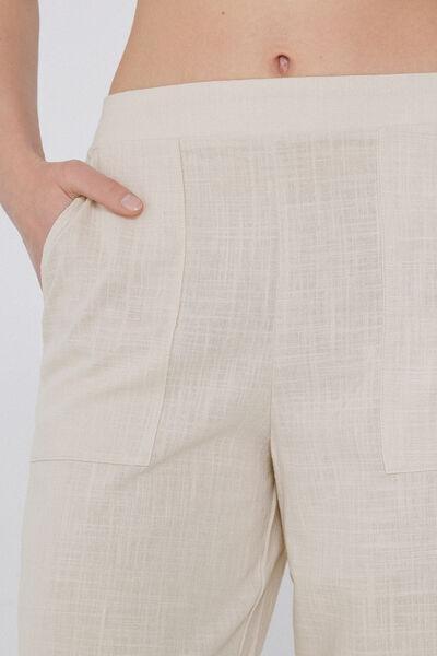 Ecru Canvas Trousers, , large image number 3