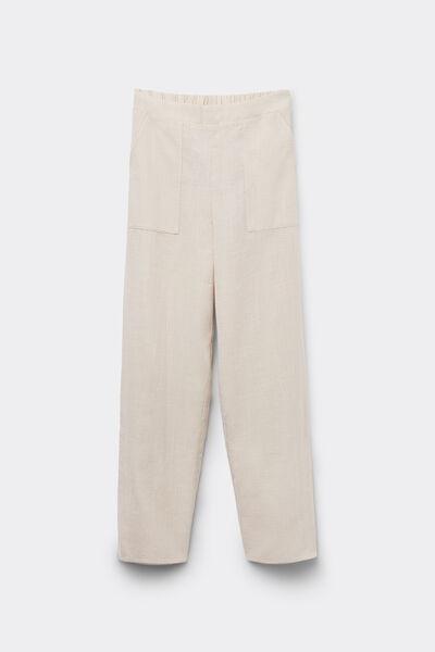 Ecru Canvas Trousers, , large image number 4