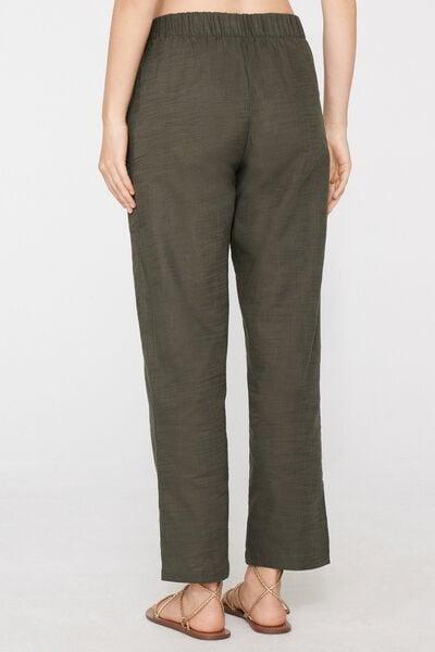 Green Cotton Canvas Cigarette Pants, 5701_226Z, large image number 2
