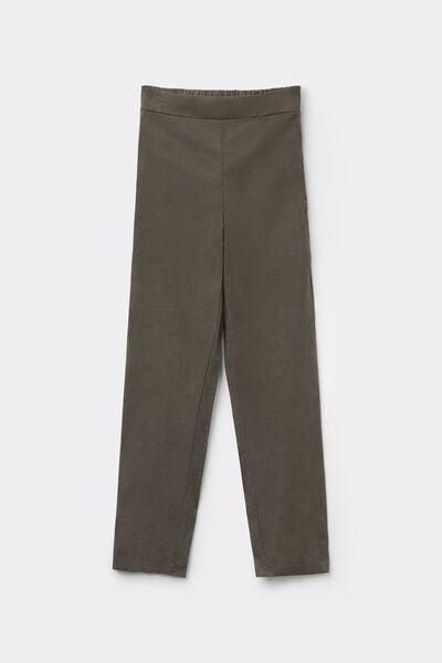 Green Cotton Canvas Cigarette Pants, 5701_226Z, large image number 4