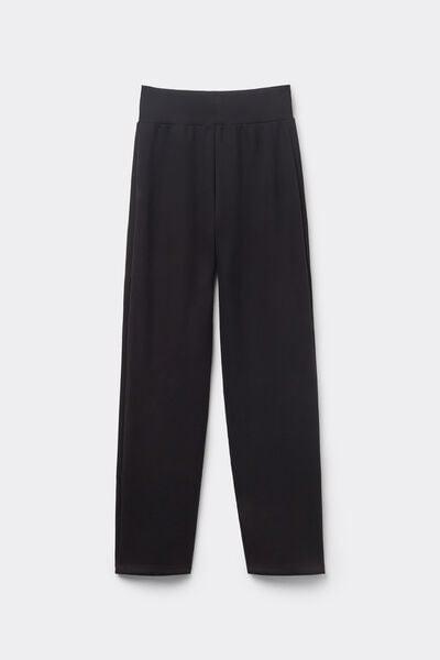 Black Soft Touch Palazzo Trousers, Black, large image number 4