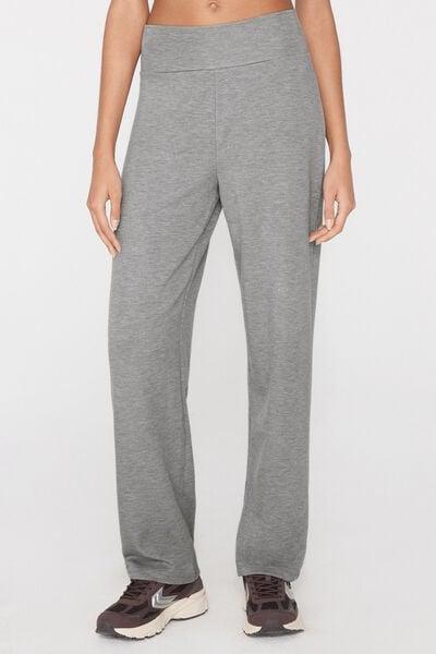 Grey Soft Touch Viscose Palazzo Pants, 5701_201Z, large image number 1