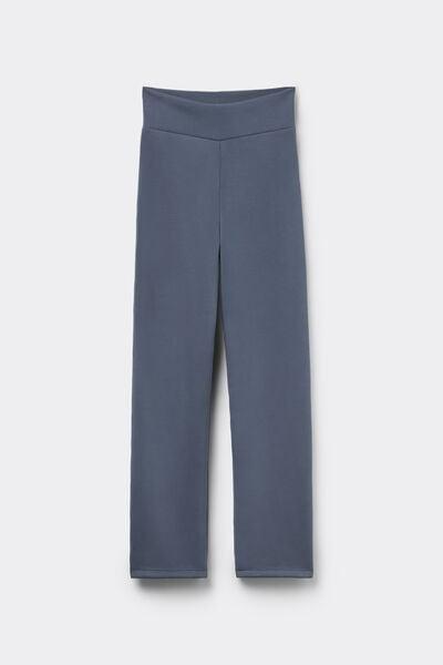 Blue Soft Touch Viscose Palazzo Pants, 5701_213Z, large image number 4