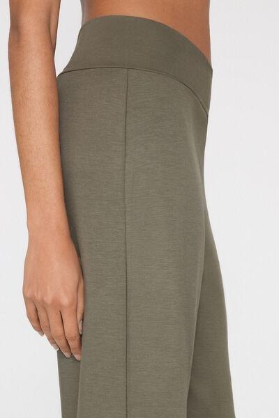 Green Soft Touch Viscose Palazzo Pants, 5701_229Z, large image number 3