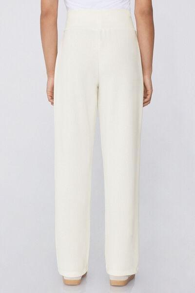 Ecru Palazzo Trousers, , large image number 2
