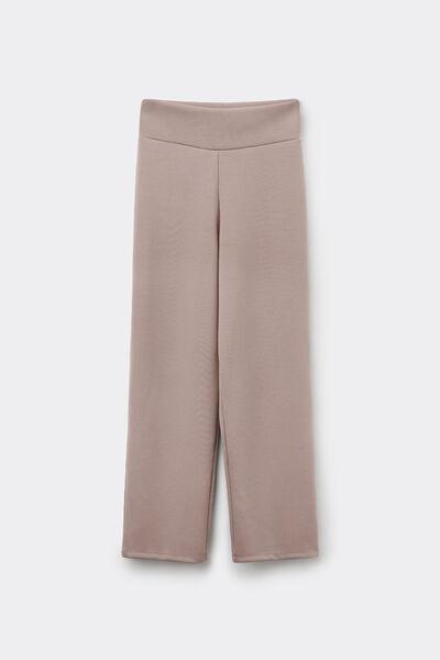 Brown Soft Touch Straight-Cut Pants, 5701_530Z, large image number 4