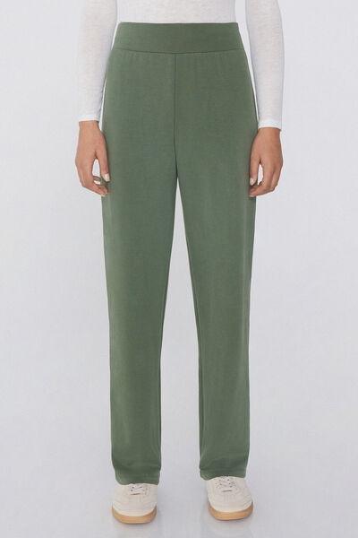 Green Palazzo Trousers, , large image number 0