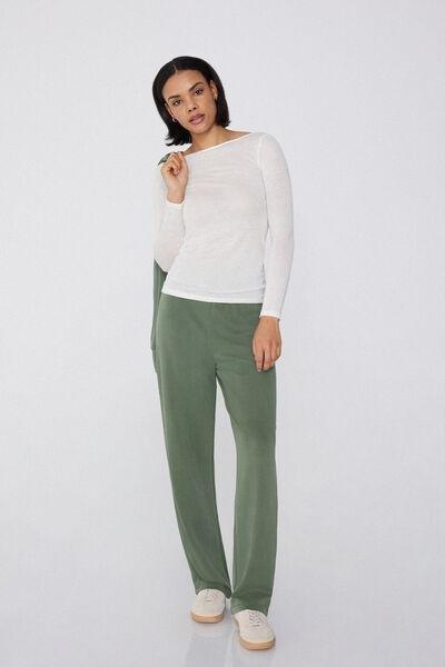 Green Palazzo Trousers, , large image number 1