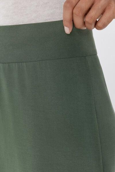 Green Soft Touch Viscose Palazzo Trousers, 5701_920W, large image number 3