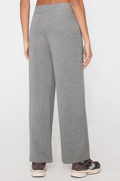 Grey Soft Touch Palazzo Pants, 5701_201Z, medium