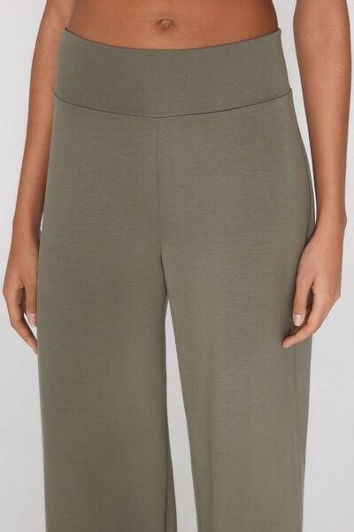 Green Soft Touch Palazzo Pants, 5701_229Z, large image number 3