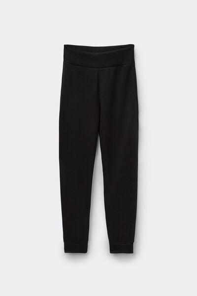 Black Soft Touch Welt Pockets Joggers, Black, large image number 4