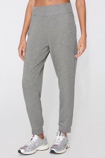 Grey Soft Touch Cuffed Ankle Joggers, 5701_201Z, large image number 0