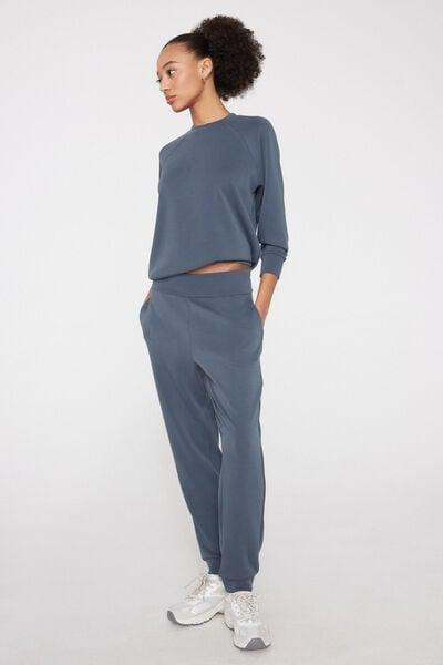 Blue Soft Touch Cuffed Ankle Joggers, 5701_213Z, large image number 0