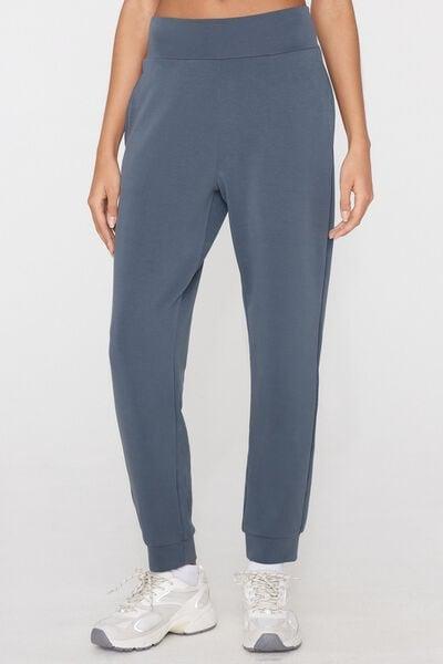 Blue Soft Touch Cuffed Ankle Joggers, 5701_213Z, large image number 1