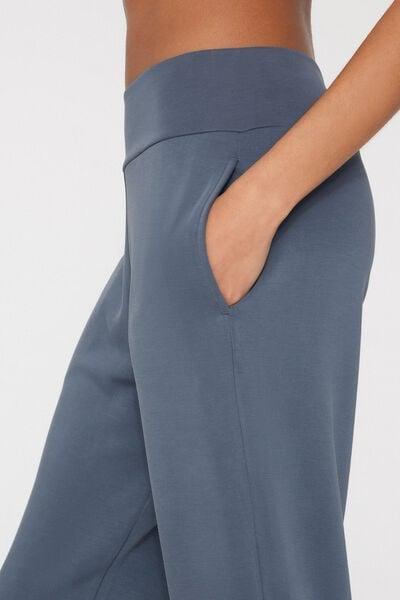 Blue Soft Touch Cuffed Ankle Joggers, 5701_213Z, large image number 3