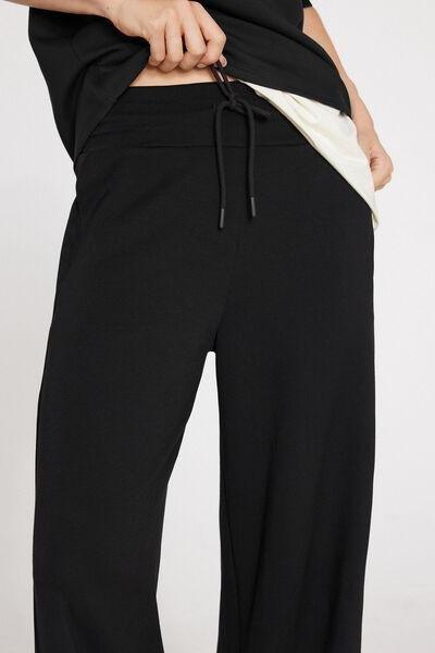 Black Superior Softness Palazzo Pants, Black, large image number 3